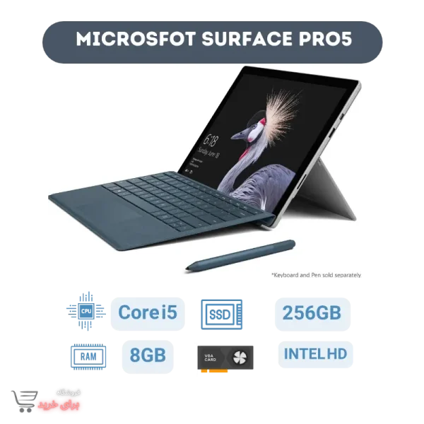 لپ‌تاپ تبلت سرفیس Microsoft Surface Pro 5 با پردازنده i5